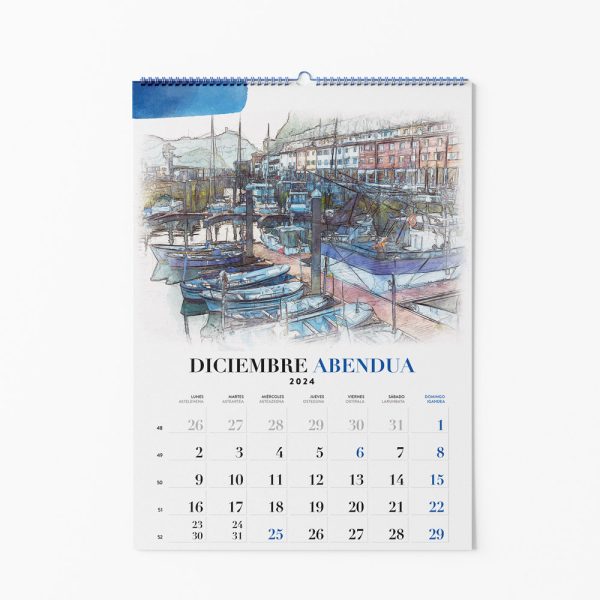 calendario pared sketch Donostia-San Sebastián